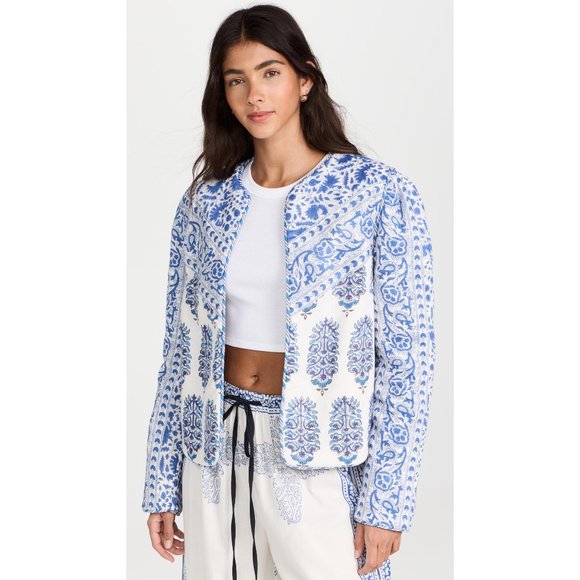Alix of Bohemia "Hudson" Printed Jacket in Blue, size Medium - Picture 7 of 7